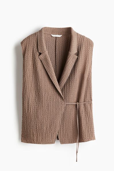 Textured jersey waistcoat