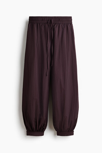 Balloon drawstring trousers