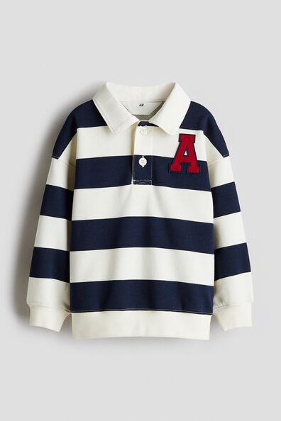 Appliqué-detail rugby shirt