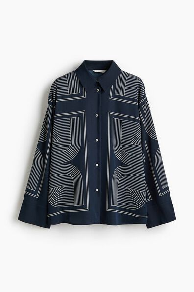 Oversized twill shirt