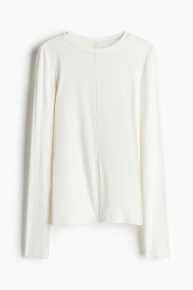 Long-sleeved jersey top