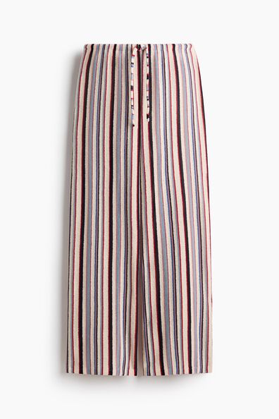 Knitted drawstring trousers