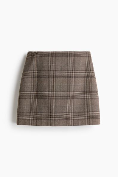 A-line twill skirt