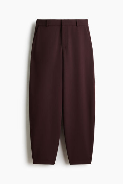 Jersey barrel-leg trousers