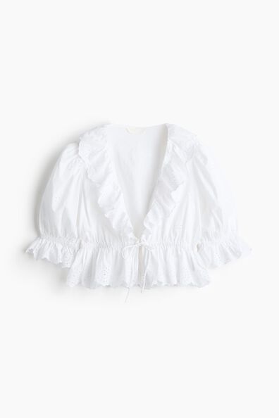 Broderie anglaise cotton blouse