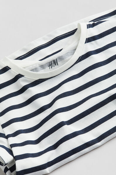 Patterned cotton jersey T-shirt