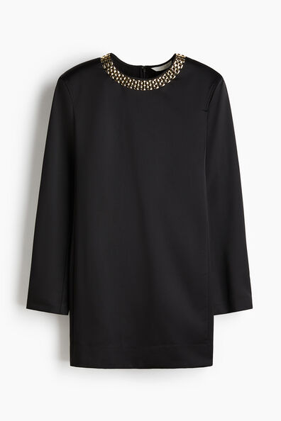 Chain-detail shift dress