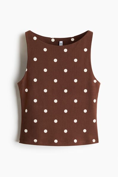 Boat-neck vest top