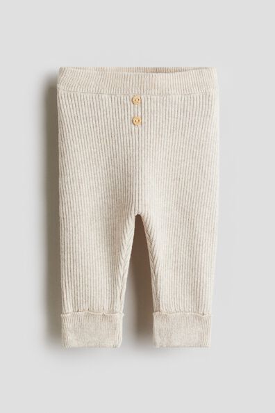 Rib-knit trousers