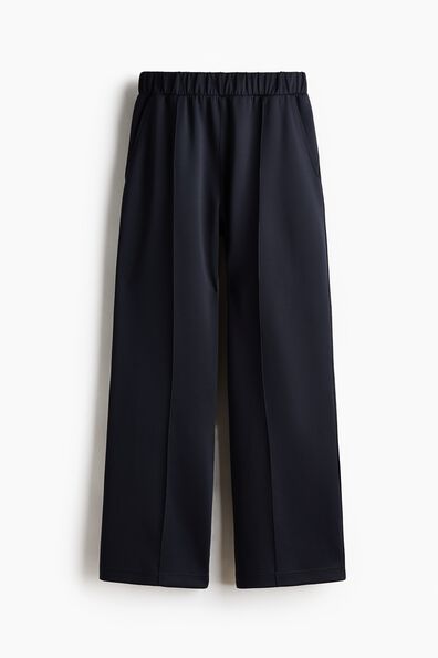 Crease-front pull-on trousers