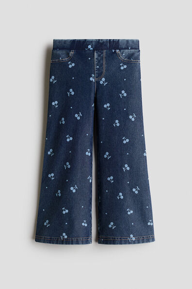 Wide denim-look jeggings