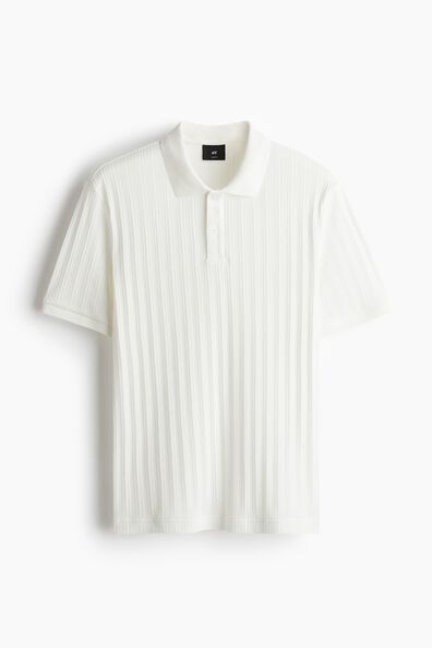 Slim Fit Textured jersey polo shirt