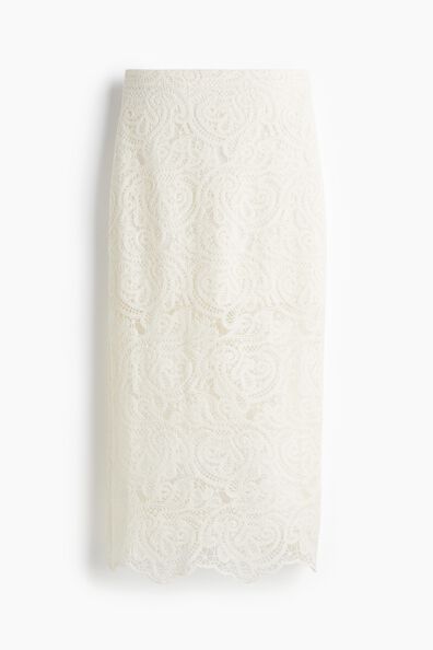 Lace pencil skirt