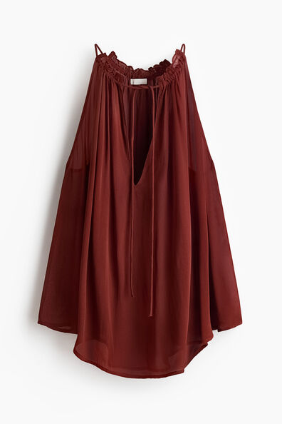 Oversized drawstring top
