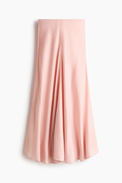 Viscose-blend maxi skirt