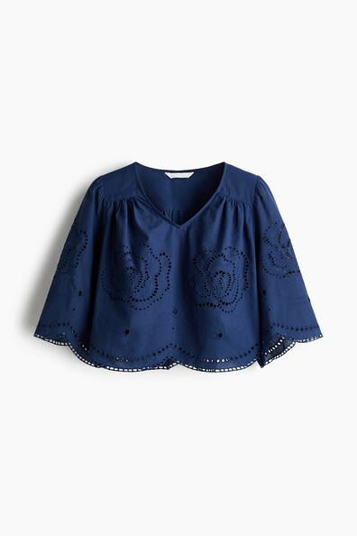 Broderie anglaise cotton blouse