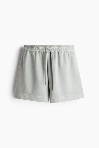 Washed cotton sweatshorts