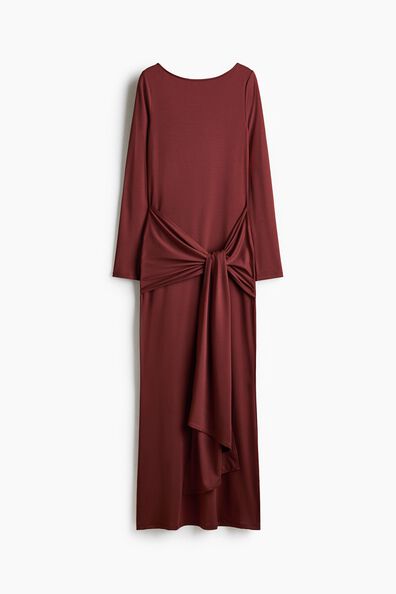 Tie-detail jersey dress