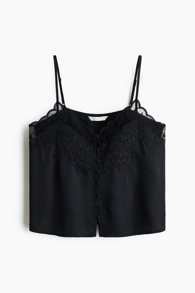 Embroidered-detail viscose top