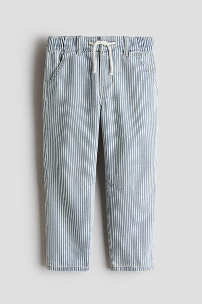 Patterned denim joggers