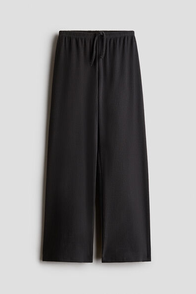 Ribbed cotton pyjama bottoms