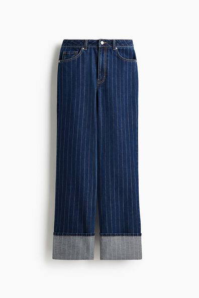 Wide Ultra High Turn-up Jeans