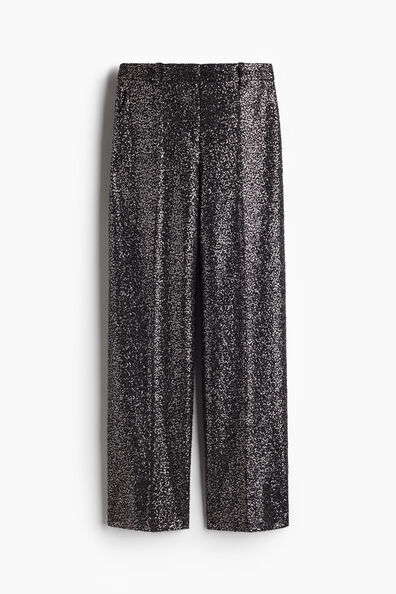 Straight embellished trousers