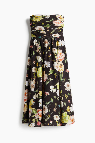 Pleated bandeau dress