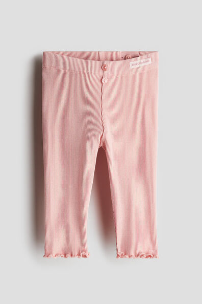 Ribbed cotton leggings