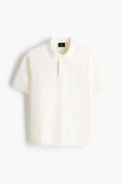 Regular Fit Textured-knit polo shirt