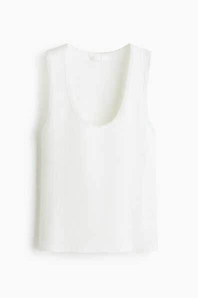 Lace-trimmed vest top