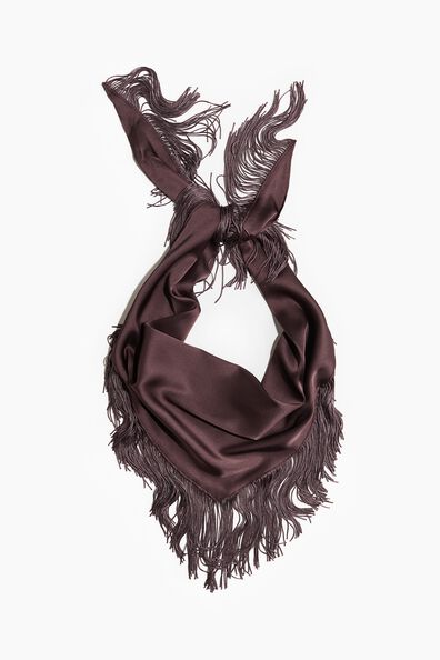 Fringed triangle scarf