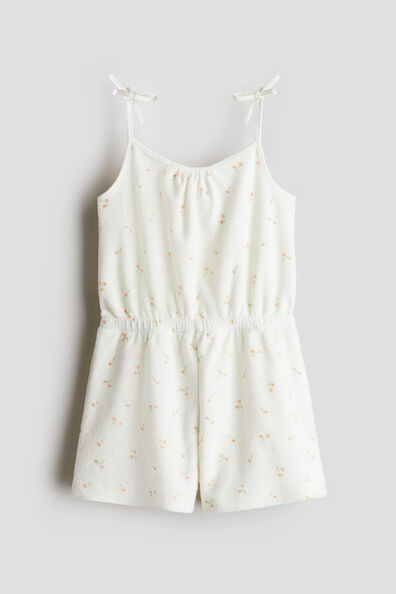 Patterned terry jumpsuit