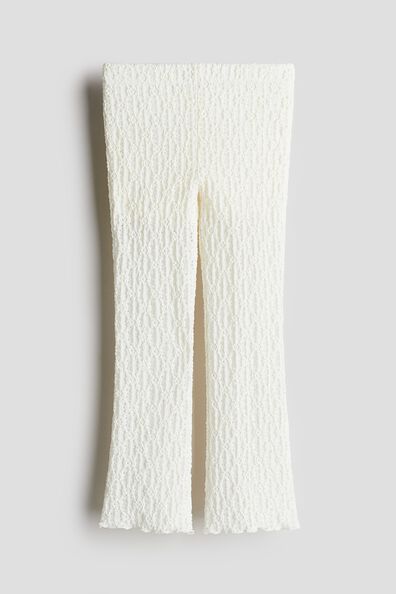 Textured jersey trousers