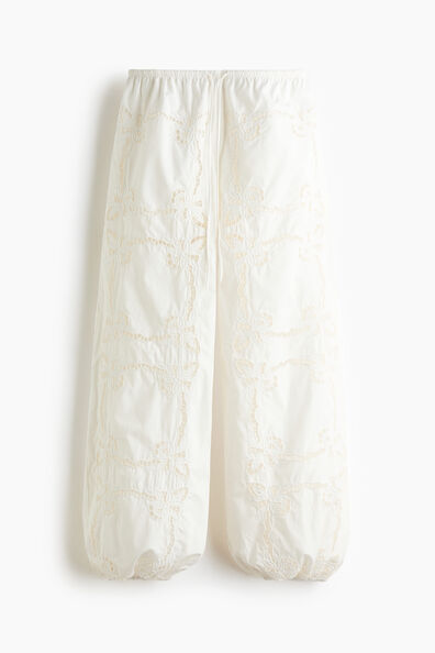 Broderie anglaise balloon trousers