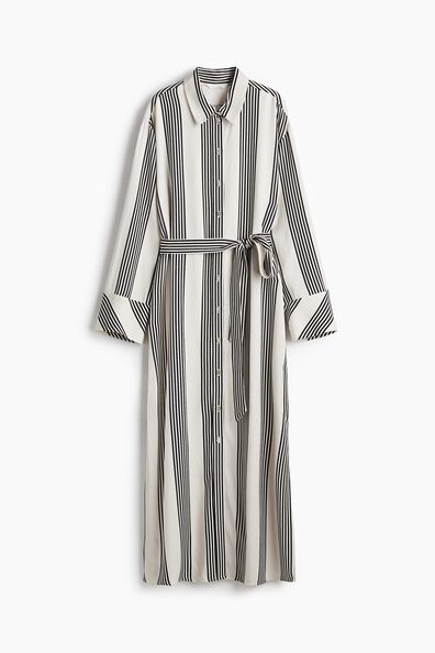 Tie-belt shirt dress