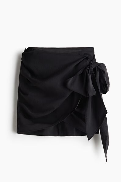 Draped wrap skirt