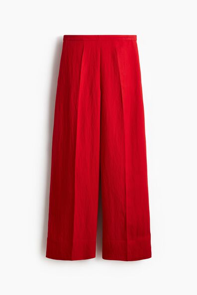 Wide twill trousers