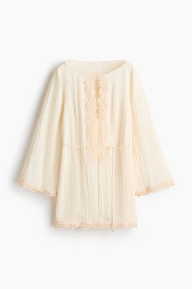 Lace-trimmed dress