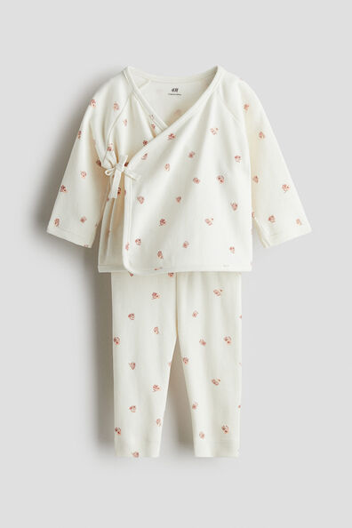 2-piece wrapover top and leggings set
