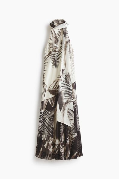 Scarf-detail dress