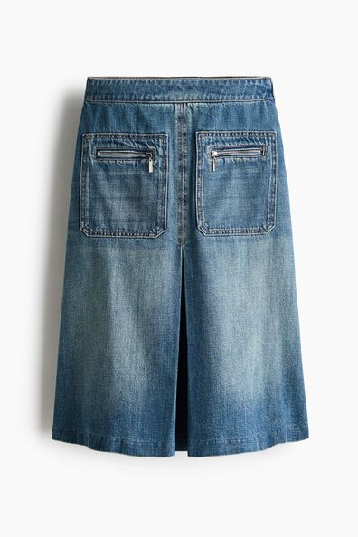 A-line denim skirt