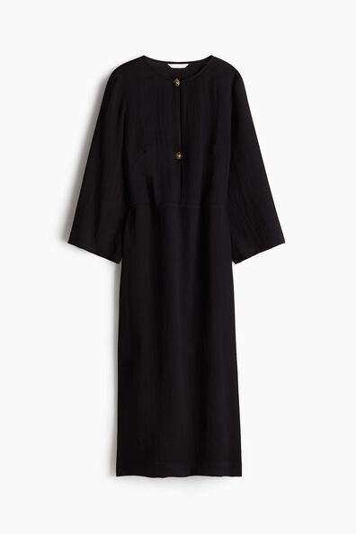 Long-sleeved midi dress