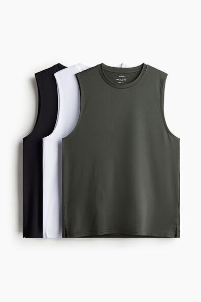 3-pack Regular Fit Sports vest tops with DryMove™