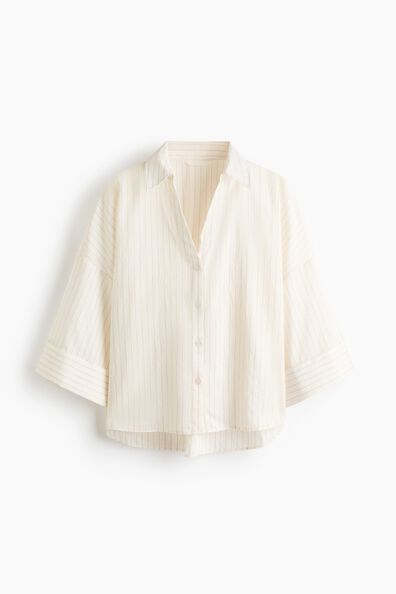 Oversized viscose-blend shirt