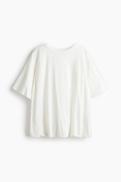 Bubble-hem cotton top