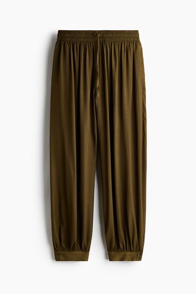 Balloon drawstring trousers