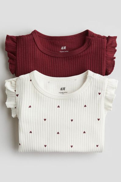 2-pack ribbed jersey tops