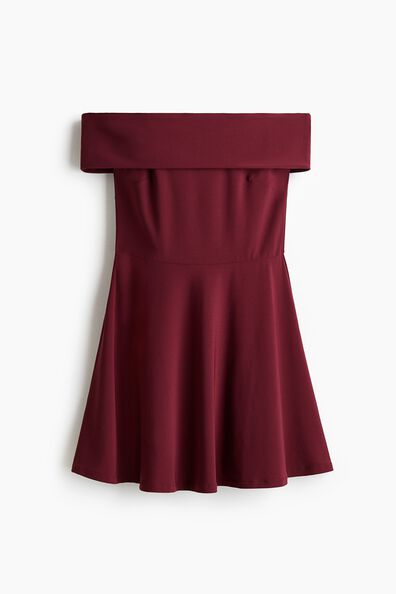 Flared off-the-shoulder dress
