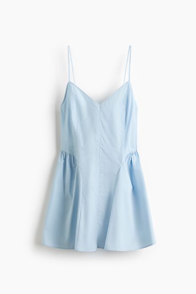 Strappy flared-skirt dress